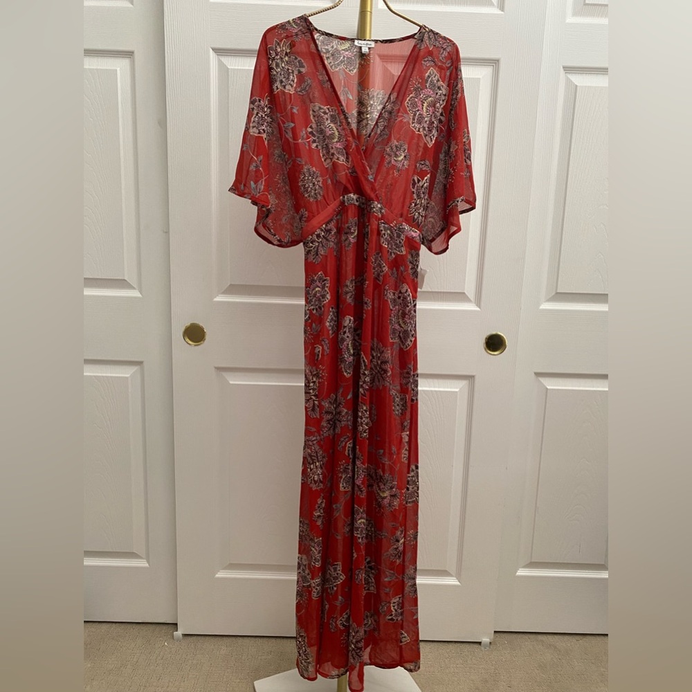 Love, Fire Red and Pink Floral Dress